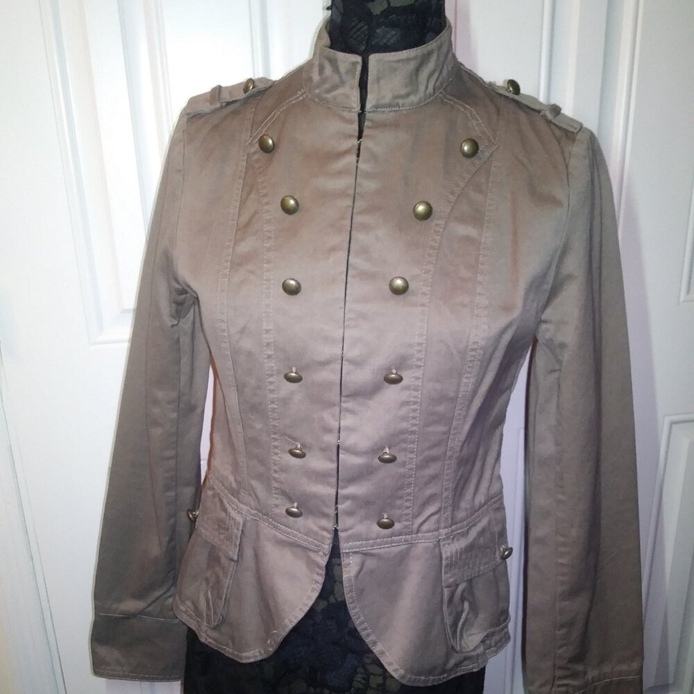Military Style Jacket Size 8 Womens, Divided by H&M, Mandarin Collar